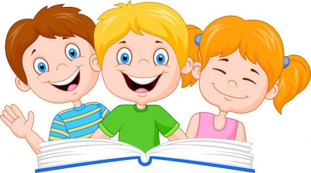 Мультяшные дети с книгами
