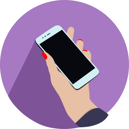 Смартфон в руке вектор