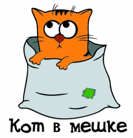 Кот в мешке надпись