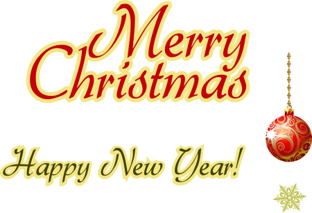 Merry Christmas and Happy New year надпись