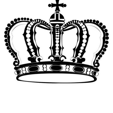 Царская корона черно белая