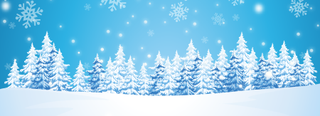 Баннер зимний лес