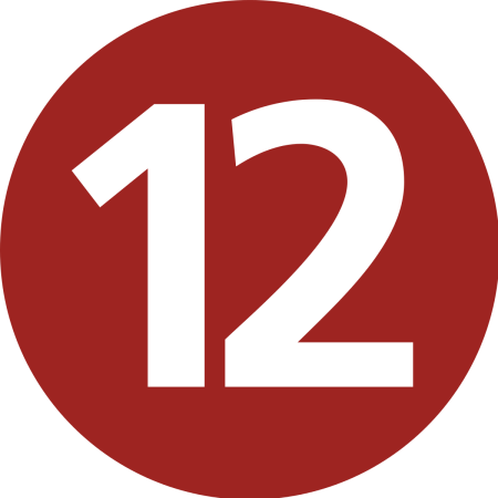 Цифра 12 в кружках