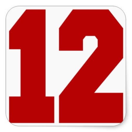 Цифра 12 красивая