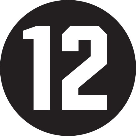 Цифра 12 красивая
