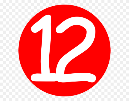 Цифра 12 в круге