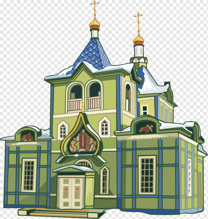 Православный храм на прозрачном фоне