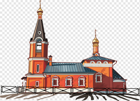 Церковь на белом фоне