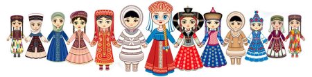 Люди в разных национальных костюмах