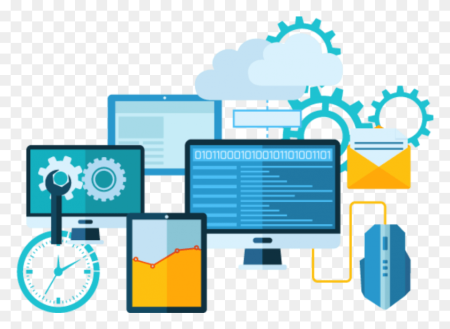 Информационные технологии на белом фоне