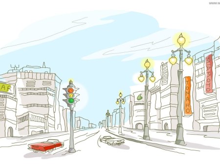 Векторный городской пейзаж