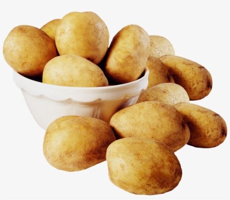 Картошка на прозрачном фоне