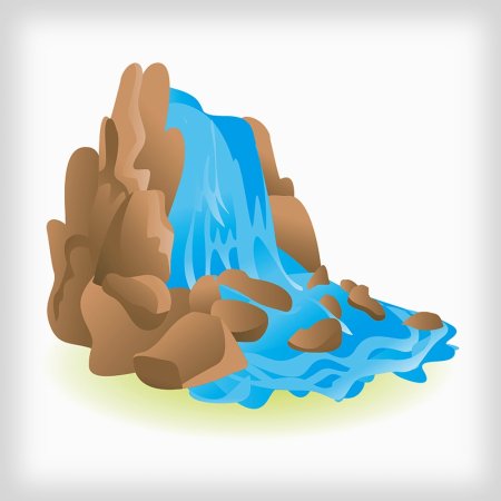 Водопад без фона