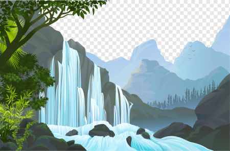 Камень водопад PNG