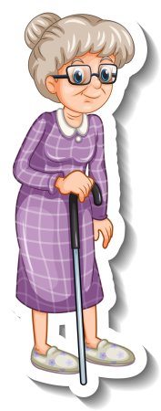 Пожилая женщина рисунок