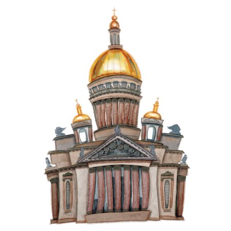 Исаакиевский собор в Санкт-Петербурге вектор