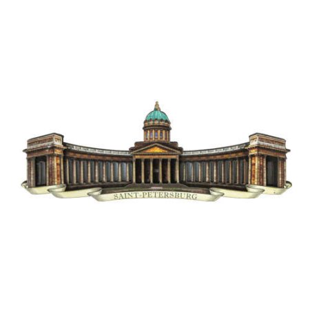 Исаакиевский собор в Санкт-Петербурге на белом фоне
