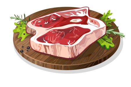 Мясо нарисованное