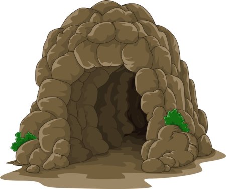 Пещера для детей на прозрачном фоне