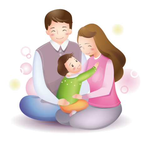 Родители и дети иллюстрация