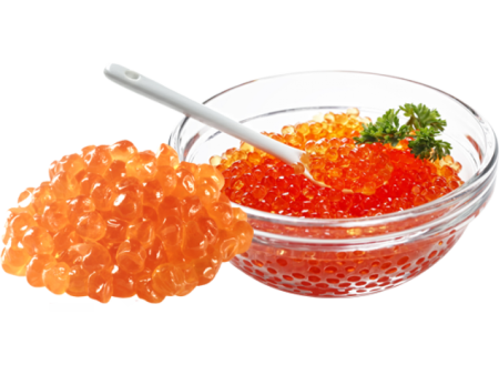 Икра на белом фоне