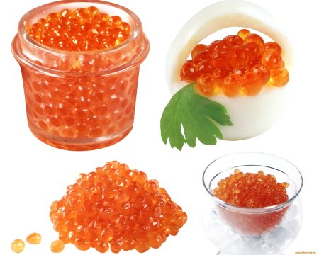 Красная икра прозрачная