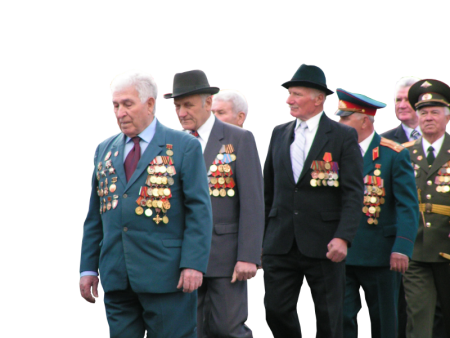 Ветеран стоит