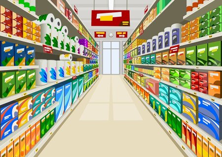 Продуктовая корзина тележка