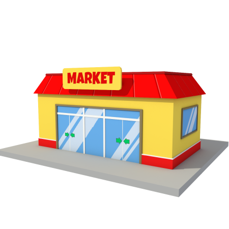 Полки с продуктами для детей
