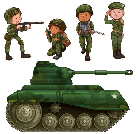Иллюстрации военный танкист для детей