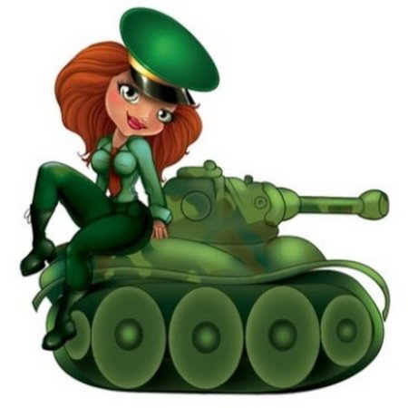 Мультяшные военные девочки