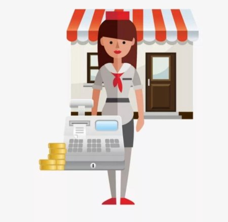 Продавец иллюстрация