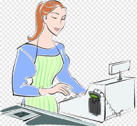 Кассир иллюстрация