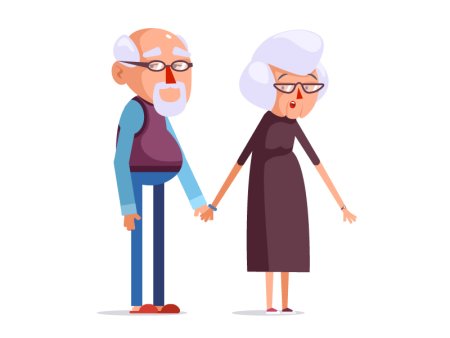 Пенсионеры иллюстрация