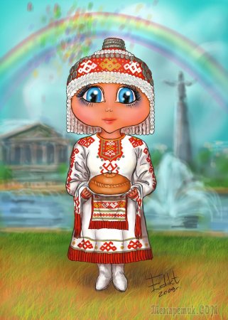 Чувашский наряд рисунок