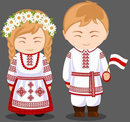 Беларуси белоруска в национальном костюме вектор