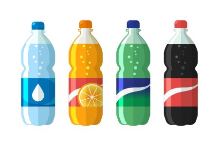 Бутылка газировки на белом фоне