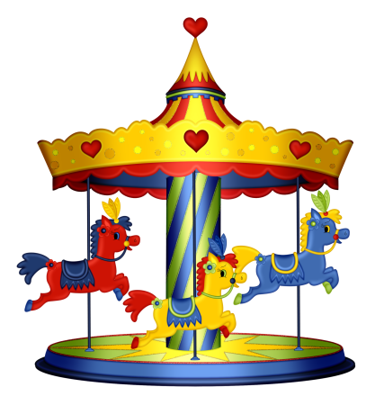 Дети на карусели