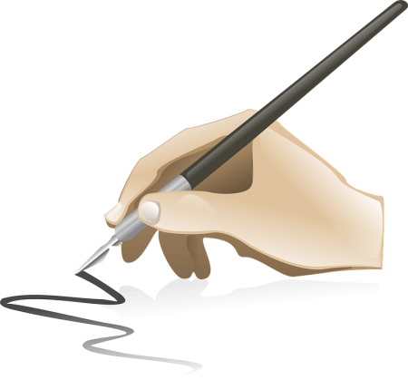 Рука с кистью на прозрачном фоне