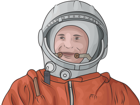 Клипарт космонавт Гагарин