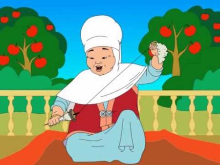 Бабушка казахов рисунок