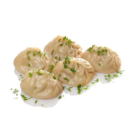 Пельмени на белом фоне