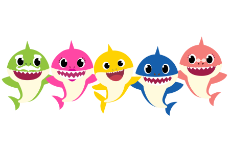 Baby Shark на белом фоне
