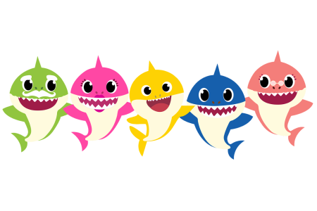 Baby Shark на белом фоне