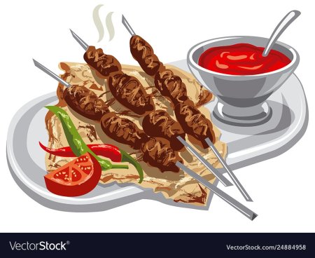 Люля кебаб вектор