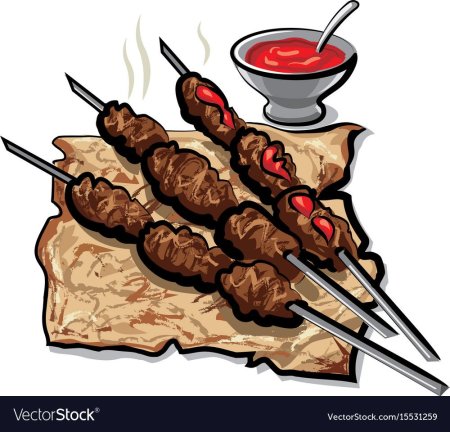 Шашлык нарисованный