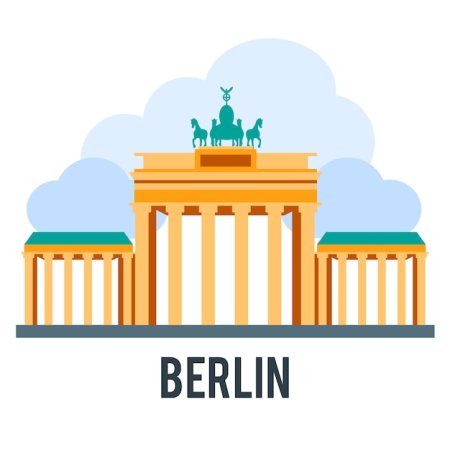 Германия достопримечательности вектор