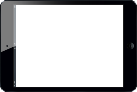 Планшет с пустым экраном