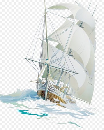 Корабль на белом фоне