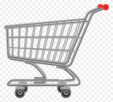 Тележка для продуктов для детей на прозрачном фоне